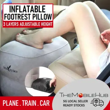 Inflatable Three-layer Foot Pad PVC Kids Flight Sleeping Footrest Pillow  Resting On Airplane Car Bus