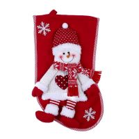 Christmas Stockings Christmas Stockings With Embroidered Santa Claus Snowman Fireplace Tree Decorations Hanging Ornament For