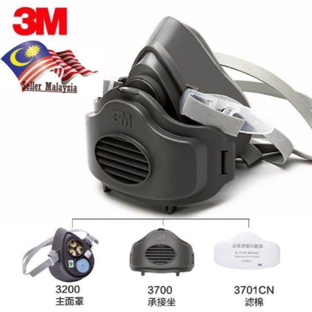 (Malaysia seller)Penutup Hidung 3M Half Face Dust Gas Mask Paint