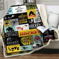 2023 Cartoon Hockey 3D Printed Throw Blanket Fleece Blanket Warm Super Soft Comfort Bedspread Flannel Picnic Travel Kids Gift Bedding