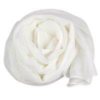 Fashion Ladies White Soft Long Large Chiffon Scarf Neck Head Wrap