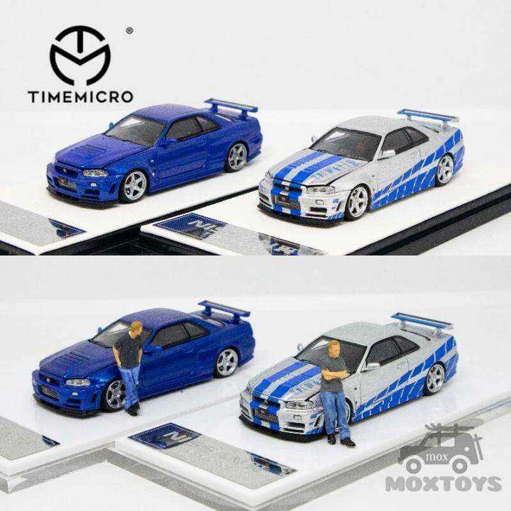 TIME MICRO 164 Nissan Gtr R34 open cover Fast & Furious Diecast Model
