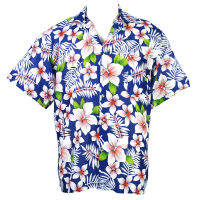 Size XXL เสื้อเชิ้ตฮาวาย Hawaiian Shirt Alohf Elegance Flower Holiday Leisure Beach HW270s เสื้อสงกรานต์ เสื้อลายดอก