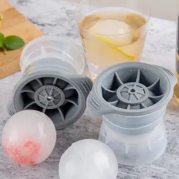 4 Large Ball Maker Whiskey Mould Big Mold Sphere Round Ice Cube Tray