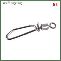 Wxfengying ข้อต่อตกปลาแบบสแนปล็อกชายฝั่งแบบหมุน50ชิ้น2 #-10 #