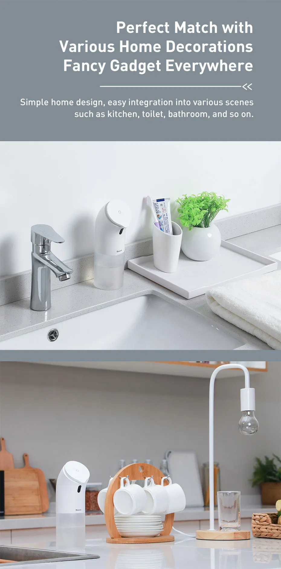 Baseus Distributeur automatique de savon liquide-11