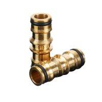 1Pc Two-Way Copper Nipple Straight Connector Garden Water Hose Repair Quick Connector