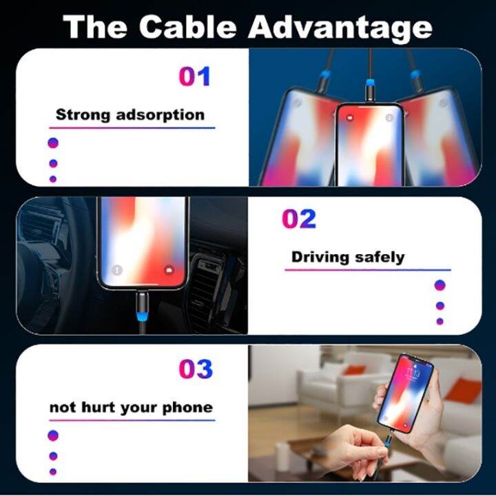 สาย-usb-หัวแม่เหล็กชาร์จเร็ว-c-charger-led-ชาร์จข้อมูล-micro-สำหรับ-samsung-s10-xiaomi-huawei