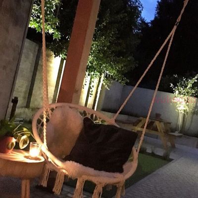 Nordic Style Round Hammock Outdoor Indoor Swinging hanging Single chair