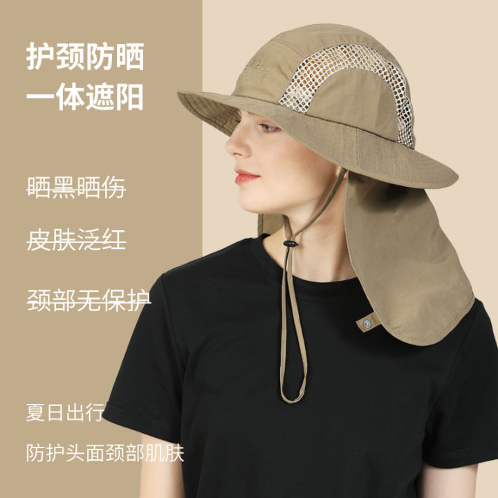 cw-cross-border-spring-and-summer-new-neck-protection-integrated-bucket-hat-mens-outdoor-sports-sunhat-fishing-sun-hat-shawl-hat