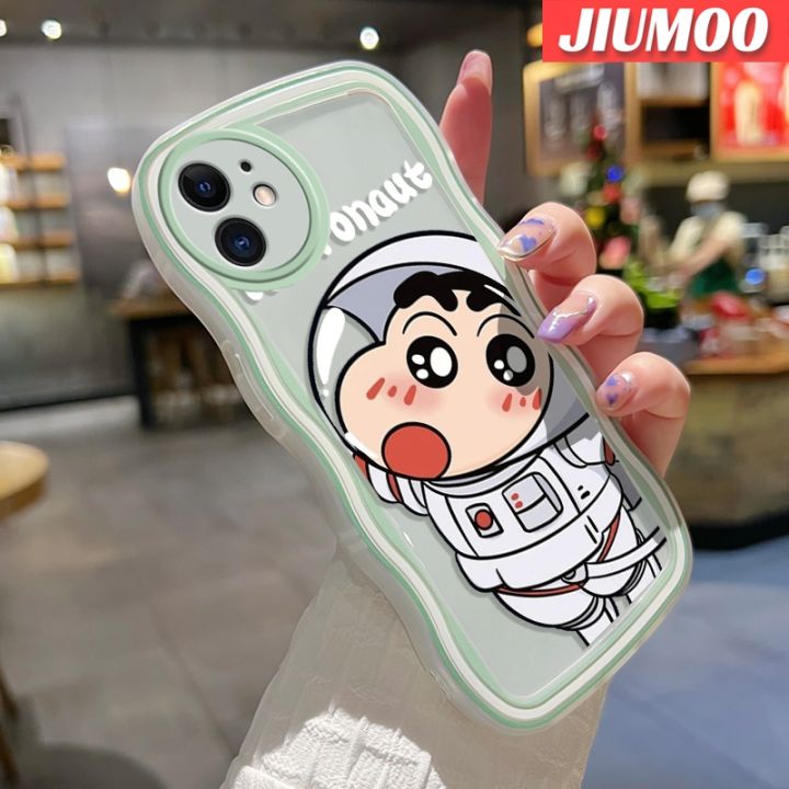 เคส-jiumoo-สำหรับ-iphone-11-pro-11-pro-max-เคสโทรศัพท์แบบใสดินสอสีการ์ตูนหน้าแข้งนักบินอวกาศสีสันสดใสกรอบซิลิโคนกันกระแทกป้องกันเลนส์กล้องเคสนิ่มโปร่งใส