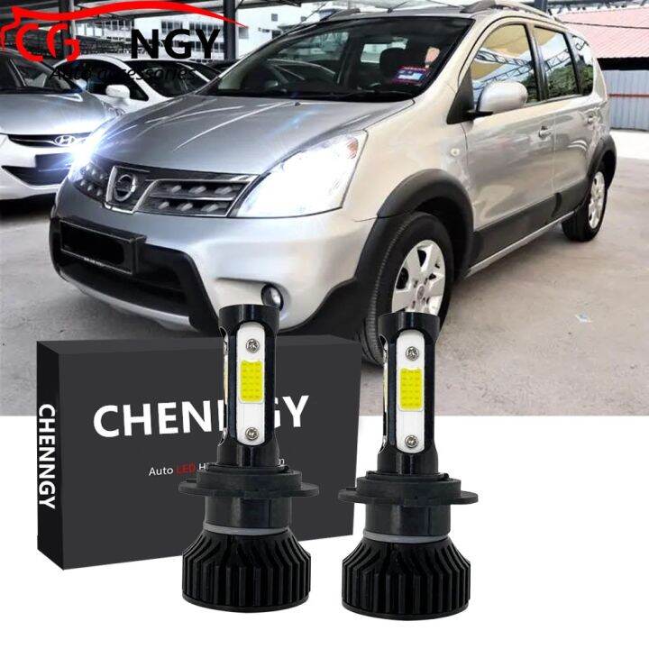 new-ชุดหลอดไฟหน้ารถยนต์-led-v4-6000k-สีขาว-แบบเปลี่ยน-สําหรับ-nissan-livina-x-gear-2011-2012-2013-2021-1-คู่