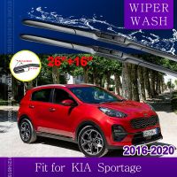 ไม้เช็ดรถสำหรับ Kia Sportage 2016 2017 2018 2019 2020 QL กระจกหน้าที่ปัดน้ำฝนใบมีดสติ๊กเกอร์ตกแต่งรถยนต์26 "+ 16"