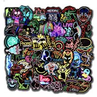 ▤♝✑ 10/20/50pcs Graffiti Neon Light Stickers Laptop Car Motorcycle Bike Phone Luggage Cartoon Vinyl Decal Sticker for Kid Gift Toy