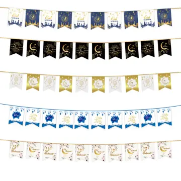 Eid Mubarak Decorations Eid Mubarak Banner 2023 Eid Ramadan Decorations Eid  Ramadan Balloons Decorations Purple for Home Ramadan Hanging Swirls Paper  Fans Muslim Islamic Decorations 