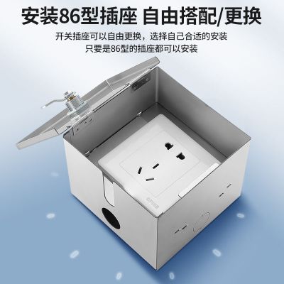 【Ready】🌈 Charging car charging station outdoor waterproof and anti-theft battery car power supply 86 socket box charging box exposed thick iron