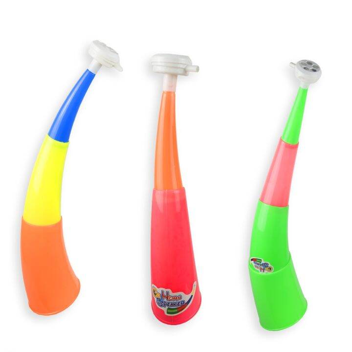 DvDeals Torotot Toy Trumpet Curved Plastic Blow Horn Noisemaker with 2