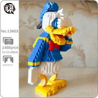 Hsanhe 13603 Animal World Duck Boy Blindfold Seaman Sailor Pet Doll Mini Diamond Blocks Bricks Building Toy for Children no Box