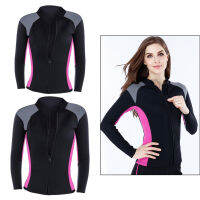 2x Women Wetsuit Jacket Front Zip Top for Scuba Diving Swimming