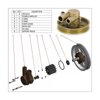 3812519 Raw Sea Impeller Water Pump With Serpentine Pulley For Volvo Penta V6 V8 4.3 5.0 5.7 21212799