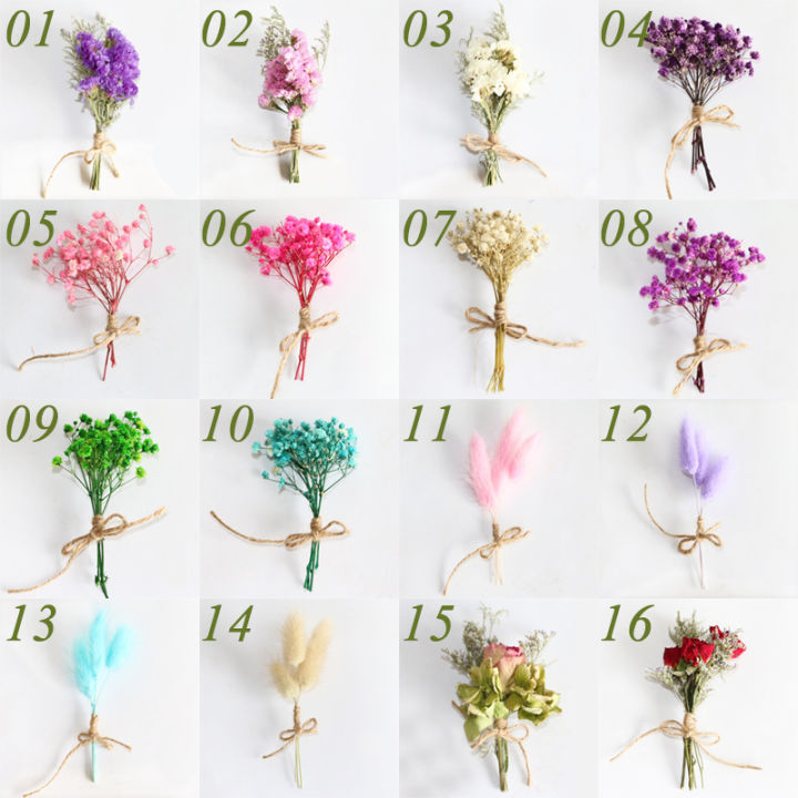 yurongfx-ดอกไม้แห้งมินิธรรมชาติช่อดอกไม้งานแต่งงานถนอมความสดเด็กเล็กของขวัญภาพแต่งบ้าน1ชิ้น
