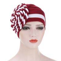 【CW】 Helisopus 2022 Two-color Turban Braid Knot Muslim Headdress Elastic Scarf To Wear Hijab Hats Accessories