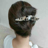 ผู้หญิงพิมพ์ Duckbill ผม Claw คลิปหางม้าอะคริลิคกรดอะซิติก Hairpins สำหรับสาวผมปู Barrette อุปกรณ์เสริมผม Headband...