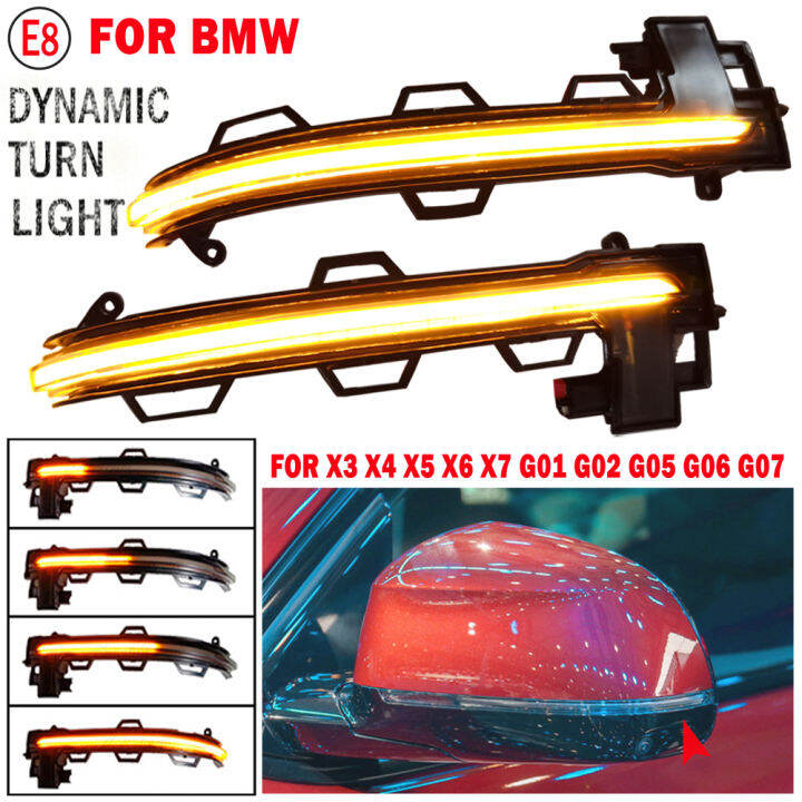 led-แบบไดนามิกเลี้ยวไฟกระพริบลำดับกระจกมองข้างไฟแสดงสถานะสำหรับ-bmw-x4-g05-x5-x6-x7-x3-g06-g07-2018-2019-2020