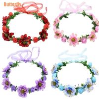 【hot sale】✇☂ C05 Butterfly(!) Baby Girls Crown Flower Wreath Hairband Kids Bridal Floral Headband