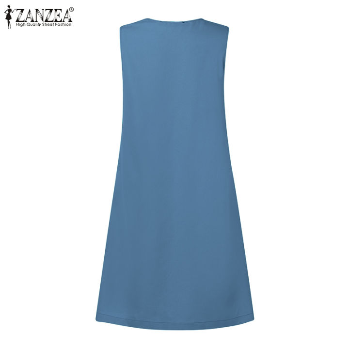 สินค้ามาใหม่-จัดส่งฟรี-fancystyle-zanzea-ชุดเดรสคอวีมีกระเป๋าสีทึบสำหรับใส่เดรสสายเดี่ยวทำงานออฟฟิศของผู้หญิง-8