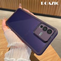 เคสโทรศัพท์โปร่งใส ROAZIC สำหรับ VIVO V23 5G ฝาหลังพร้อมปลอกอ่อนกันตกฟิล์มเลนส์