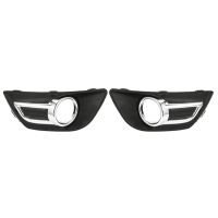 1 Pair for Citroen C4 C Quatre 2008 2011 Chrome Front Bumper Fog Lamp Light Cover Front Fog Lamp Frame