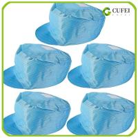 CUFEI 5PCS สีฟ้าสีฟ้า ป้องกันไฟฟ้าสถิตและไฟฟ้าสถิต Dacron Dacron หมวกลิ้นเป็ด ทนทานต่อการใช้งาน รูตาราง ทำงานได้อย่างยอดเยี่ยม
