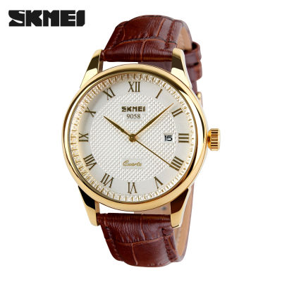 SKMEI Fashion Men Dress Watch Waterproof British Business Quartz Top Luxury Clock Couples Watches Display Sport Wrist Watch 9058