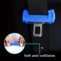 1pc Creative Black Car Seat Belt Clip Extender ремень безопасности Safety Seatbelt Lock Buckle Plug Silicone Thick Insert Socket Accessories