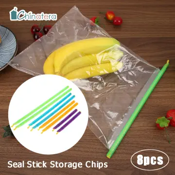 8pcs Plastic Seal Stick Storage Chips Bag Fresh Food Snack Grip Kitchen  Sealing Clips Coffee Bag