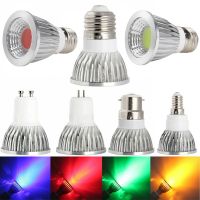 E14 E12สี E27หรี่แสงได้2แบบ GU10 GU5.3ไฟสปอตไลต์ LED สี RGB หลอดโคมไฟไฟสปอตไลท์ทรงซังข้าวโพดในร่มขนาด6W 9W 12W 110V 220V