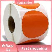 กระดาษสติ๊กเกอร์ RUPANBO039392692 500ชิ้นซองจดหมายสีส้มแบบสติ๊กเกอร์ติดผนังเองซองจดหมายตกแต่งแบบวงกลมขนาด2นิ้ว