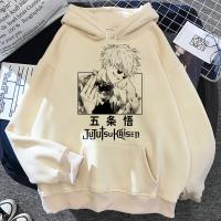 Jujutsu Kaisen เสื้อมีฮู้ดผู้หญิง,เสื้อผ้าแนวสตรีทคาวาอี้ดึงเสื้อผ้าขนแกะ