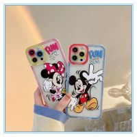 COD DDDDDGSDDD เคสไอโฟน11 เต้นรำมิกกี้เมาส์ มินนี่ for เคส iPhone12 Mickey Mouse แองเจิลอายขอบเหลี่ยมน่ารักสไตล์การ์ตูนสำหรับ เคส Apple iPhone 11 13 Pro เคสi11 เคสไอโฟน7พลัส เคสไอโฟน13