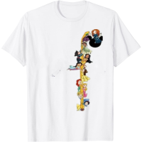 Cartoon The Princess and the Frog graphic cotton O-neck T-shirt for men