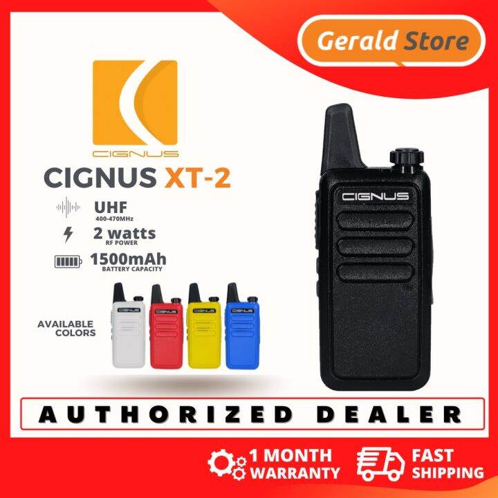 New Cignus XT2 UHF 2 Watts Mini Two Way Radio NTC Type Approved XT2