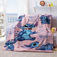 BLANKET โยนบ้านสิ่งทอ Body เด็กการ์ตูน Stitch พิมพ์หนาผ้าห่มของขวัญเด็ก Flannel ขนแกะผ้าห่มบนโซฟา