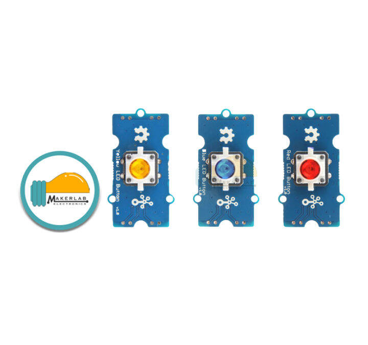Grove - Yellow / Blue / Red / LED Button for Arduino | Lazada PH