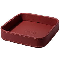 PU Leather Storage Box Cosmetic Tray Jewelry Display Plate Luxury Home Living Room Desktop Watch Cell Phone Sundries Decor Tray
