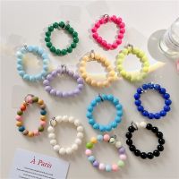 Korean Cute Candy Color Phone Strap For iPhone 14 Bracelet Beads Hanging Cord Cellphone Backpack Pendant Lanyard Small Fresh