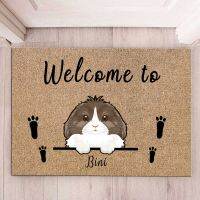 Personalized Pets Doormat Custom Mats Easter Eggs Rabbit Floor Mat Bathroom Anti-slip Absorbe Living Room Carpet Entrance Doorm