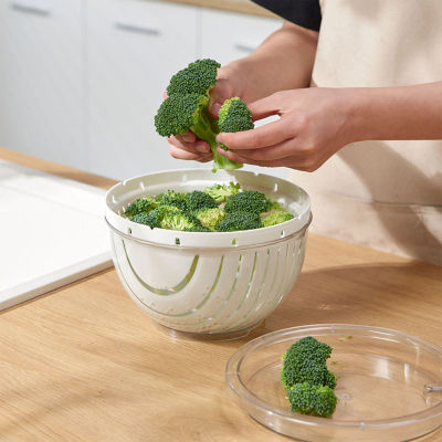 อ่างล้างผักผลไม้ถ้วยตัดผักสลัดกันฝุ่นสำหรับใช้ในบ้านห้องครัวแคมป์ปิ้งคุณภาพสูงทนทาน