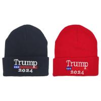 Trump Beanie Hats Winter Beanie Embroidered Trump Hat Slouchy Beanie Knit Cap for Camping Hiking Cycling Men Women pretty well