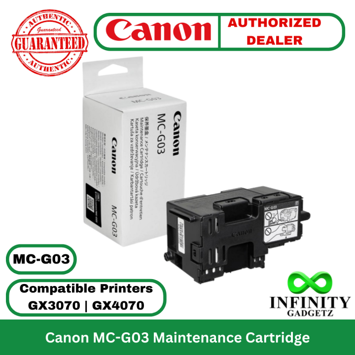 Genuine Canon Mc G03 Maintenance Cartridge For Gx3070 Gx4070 Lazada Ph 0069